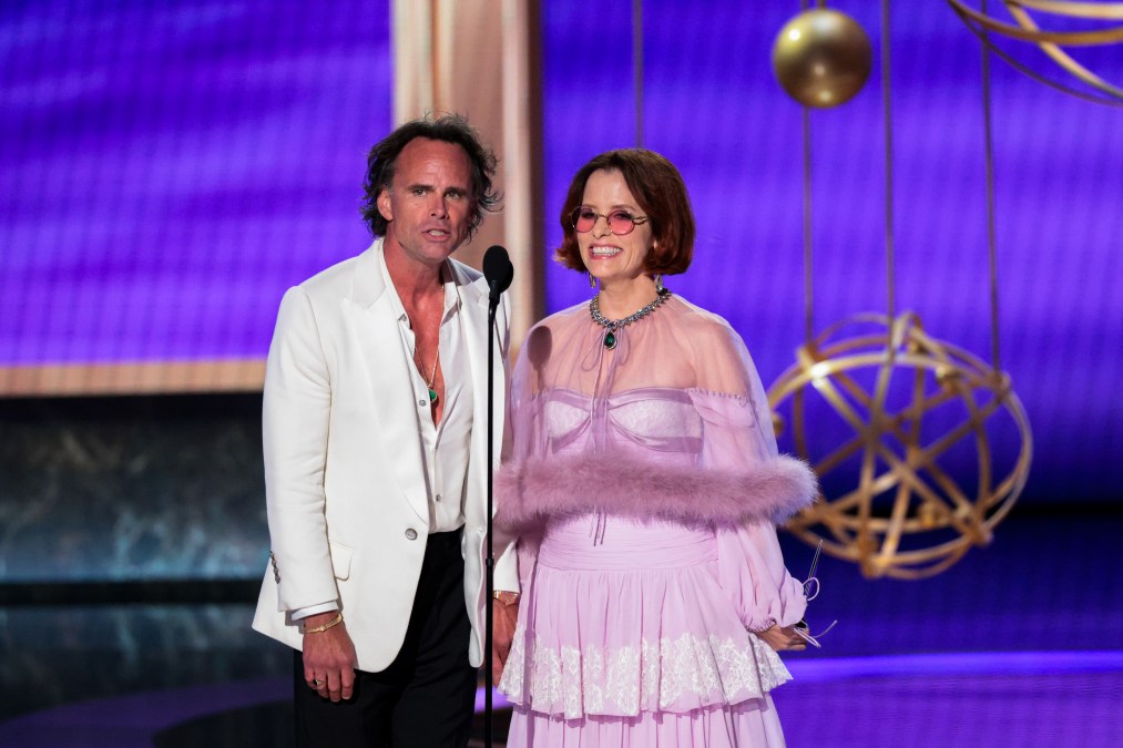 Los Angeles, CA September 14, 2025 Walton Goggins and Parker Posey