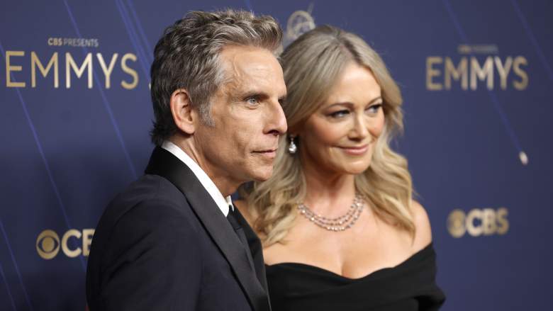 Ben Stiller and Christine Taylor at the 2025 Emmys.