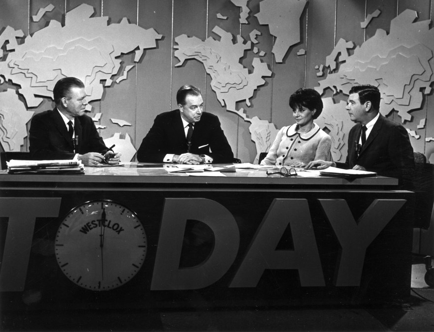 Jack Lescoulie, Hugh Downs, Barbara Walters and Frank Blair