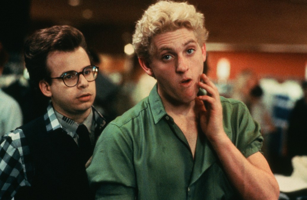 Rick Moranis and Chris Penn in a scene 