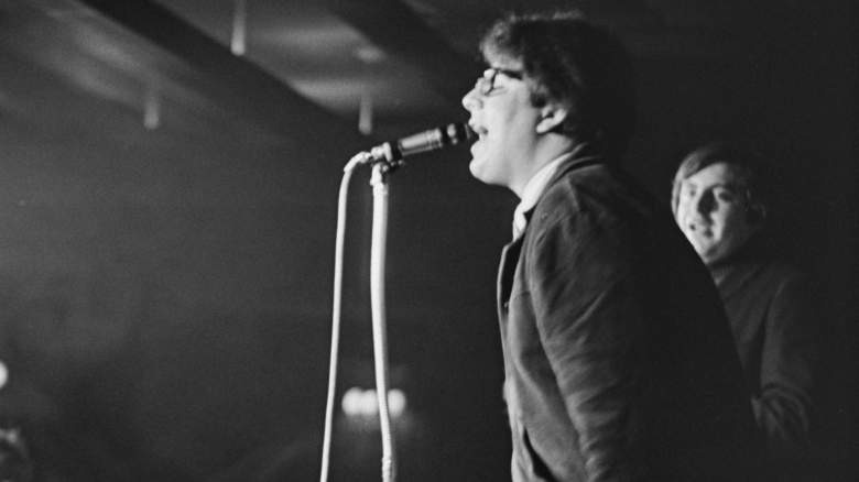 Mark Volman and singer Howard Kaylan performing onstage