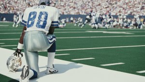 Michael Irvin wearing his Dallas Cowboys jersey number