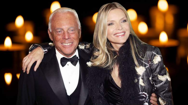 Giorgio Armani and Michelle Pfeiffer