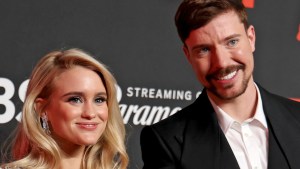 MrBeast and Thea Booysen attend the 2025 MTV VMAs