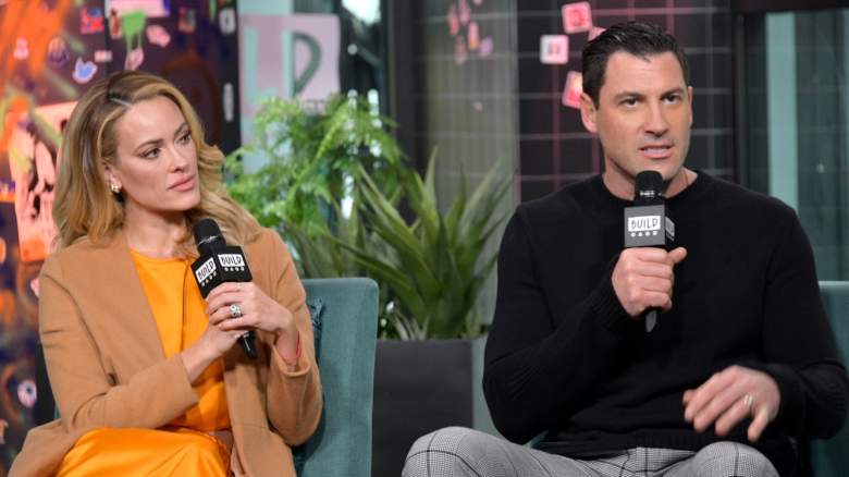 Peta Murgatroyd and Maks Chmerkovskiy giving an interview