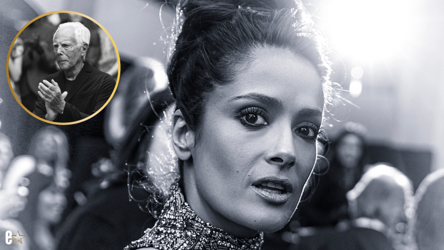 Salma Hayek Giorgio Armani tribute