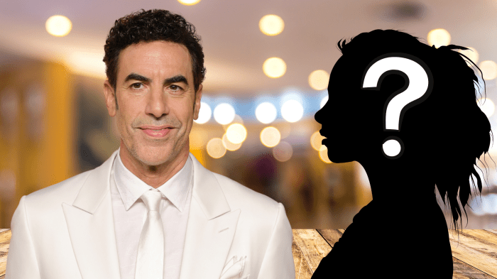 Sacha Baron Cohen and Hannah Palmer