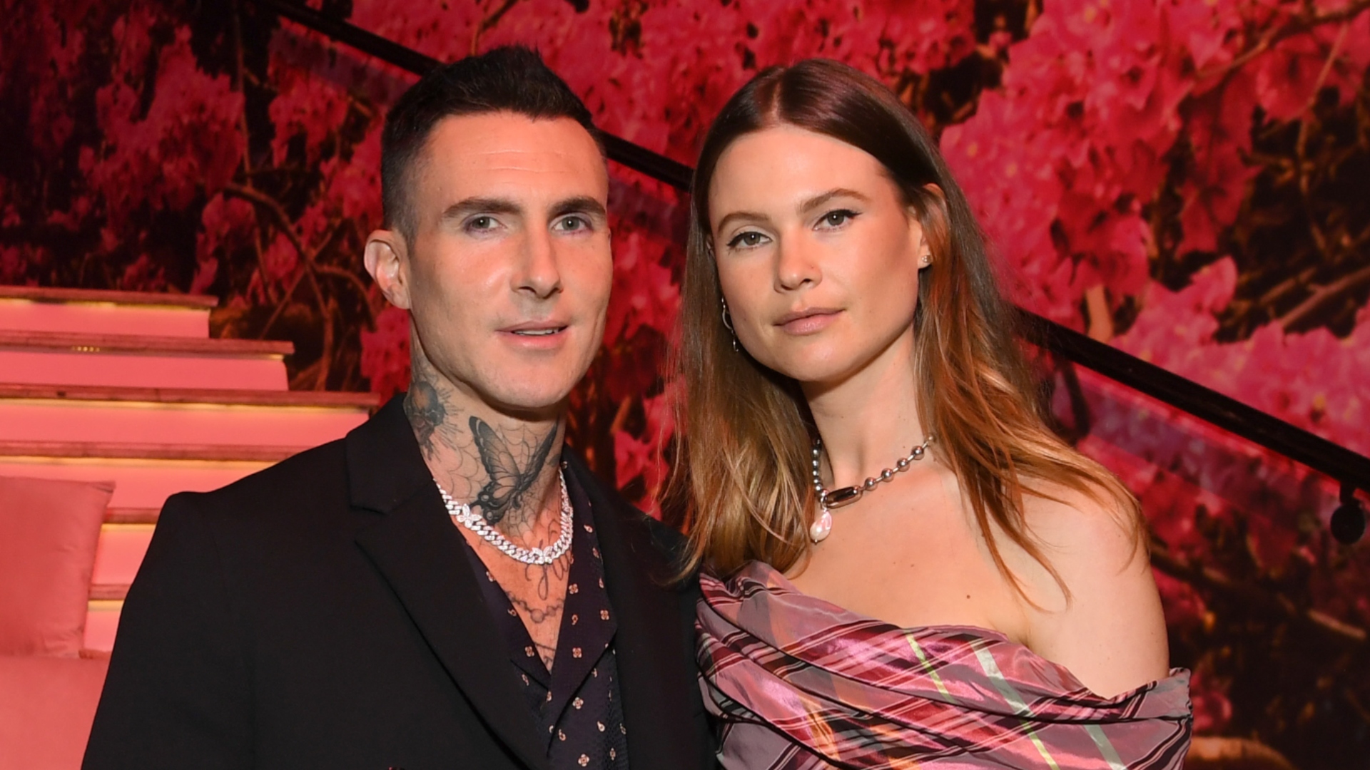 Adam Levine and Behati Prinsloo attend an event
