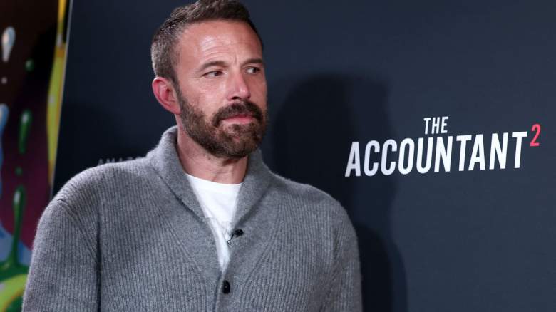 Ben Affleck poses while promoting The Accountant 2