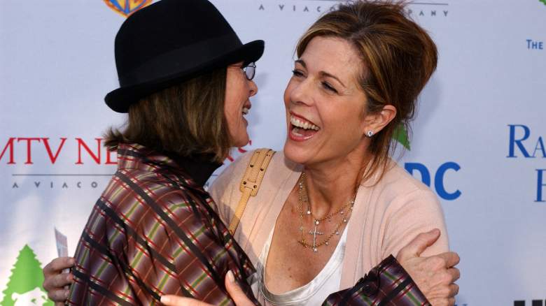 Diane Keaton and Rita Wilson embracing