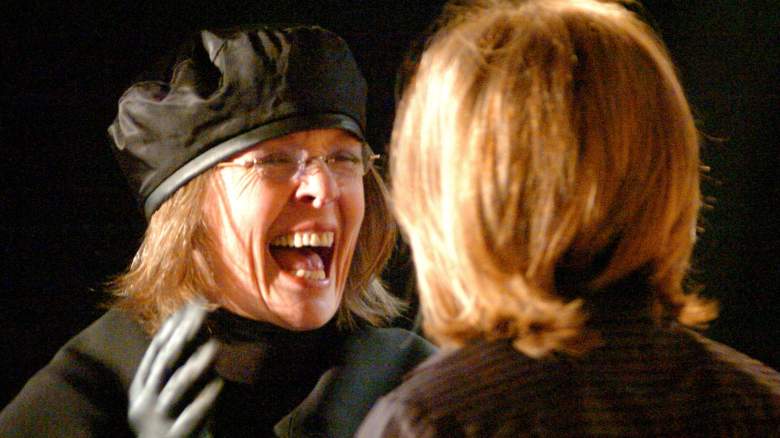 Diane Keaton laughing on set