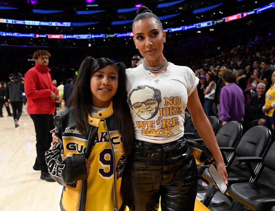 Kim Kardashian and daughter North West