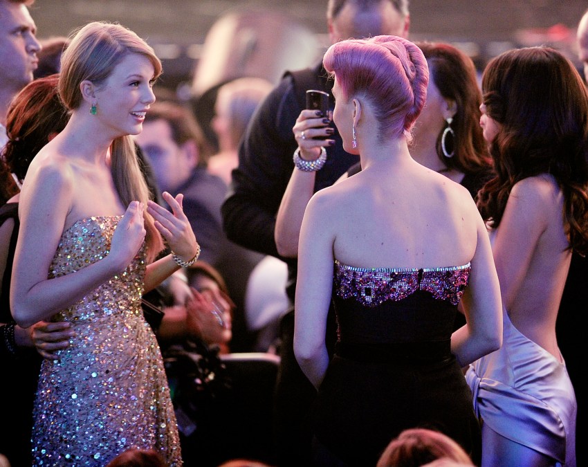 Singers Taylor Swift, Katy Perry and Selena Gomez 