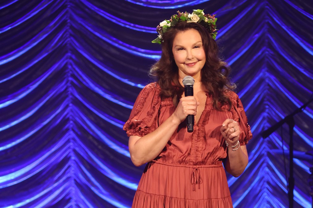 Ashley Judd speaks onstage