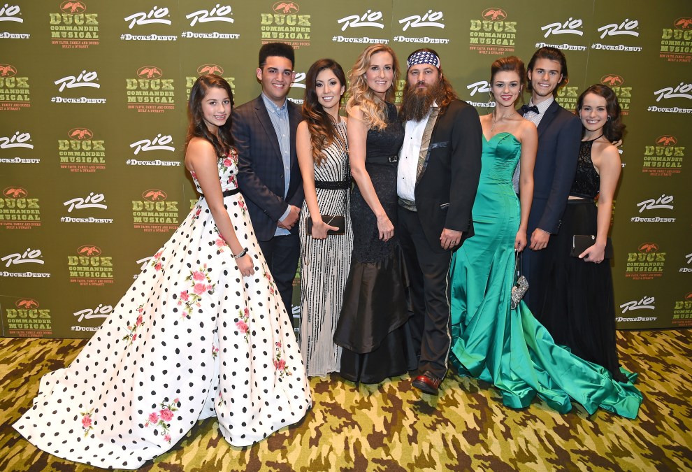 Television personalities Bella Robertson, Will Robertson, Rebecca Robertson, Korie Robertson, Willie Robertson, Sadie Robertson, John Luke Robertson and Mary Kate McEacharn