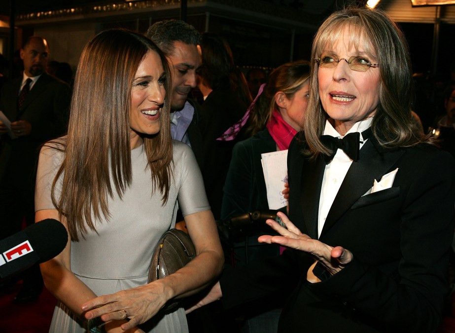 Actresses Sarah Jessica Parker and Diane Keaton
