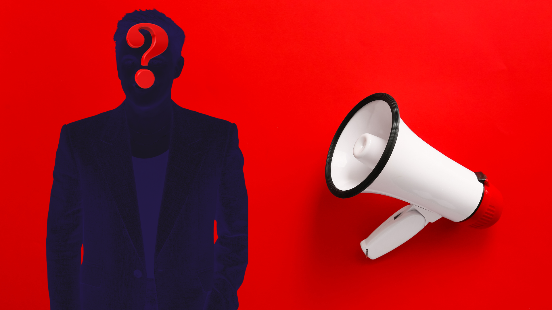 Jesse McCartney silhouette beside a megaphone