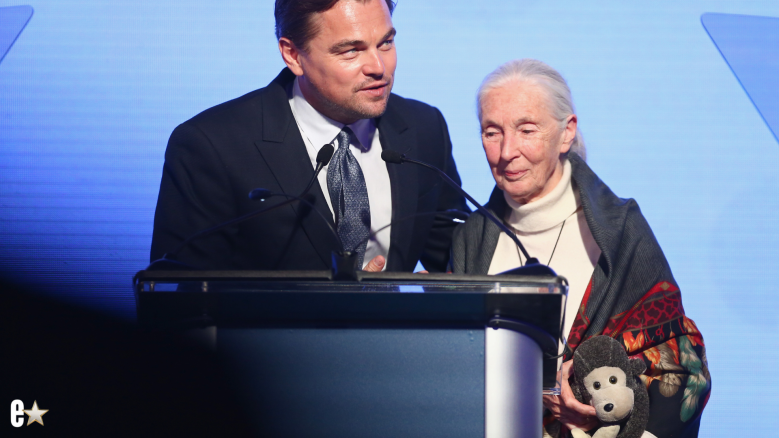 Leonardo DiCaprio Pays Tribute to Jane Goodall