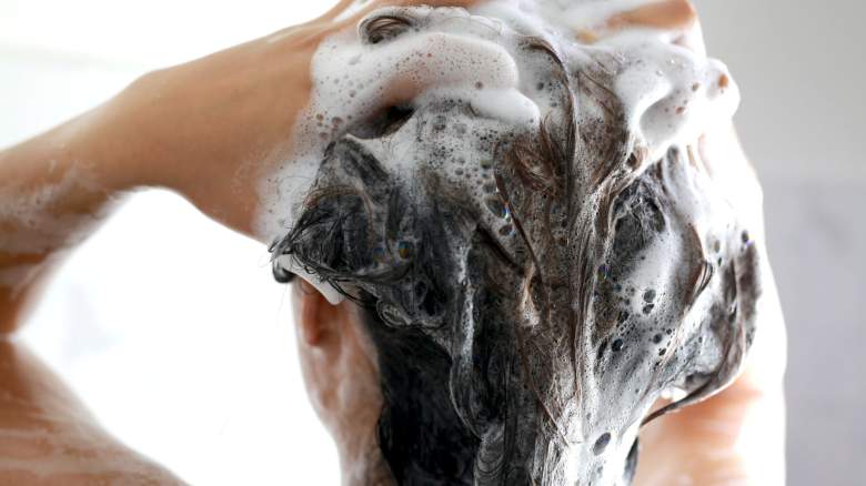 washing hair