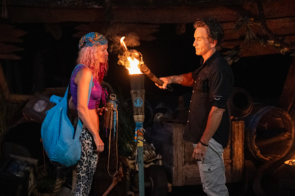 Kimberly "Annie" Davis and Jeff Probst