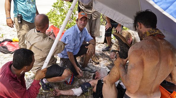 Jeff Probst and Caleb Reynolds