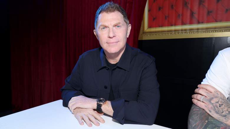 Bobby Flay attends the Food Network New York City Wine & Food Festival presented by Invesco QQQ - Bobby's Triple Threat Dance Party presented by Treasure Cave hosted by Bobby Flay, Tiffany Derry, Michael Voltaggio and Brooke Williamson at Brooklyn Army Terminal on October 19, 2024