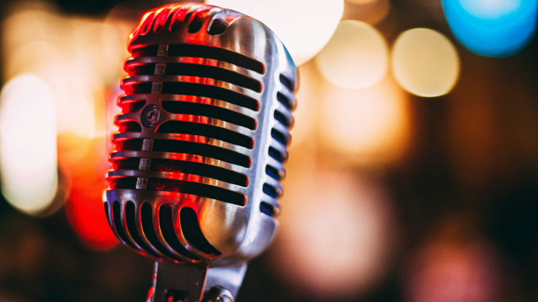 old-fashioned microphone
