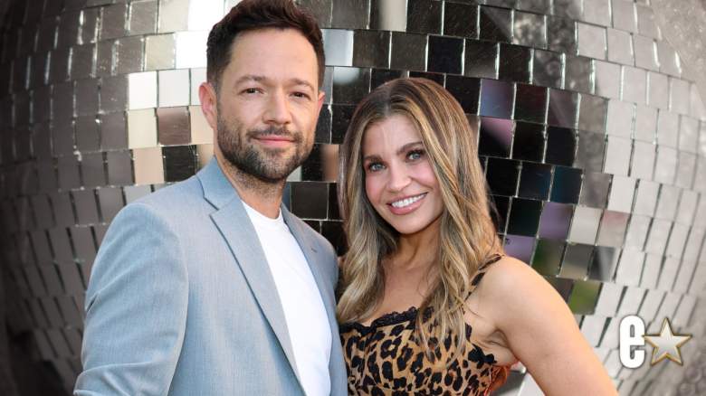Danielle Fishel and Pasha Pashkov posing for photos