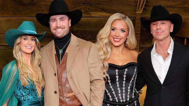 Lainey Wilson, Devlin "Duck" Hodges, Megan Moroney and Kenny Chesney at CMAS 2025