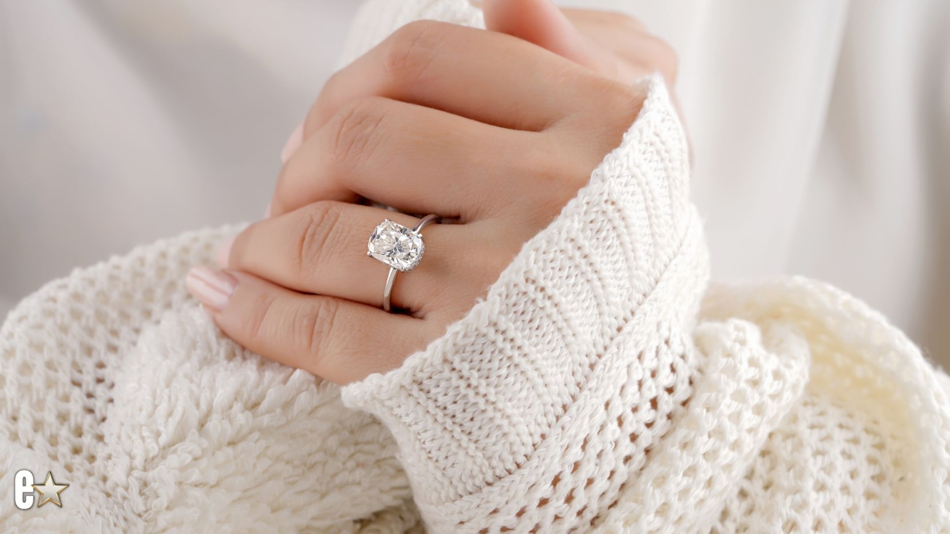 A woman wearing a ring.