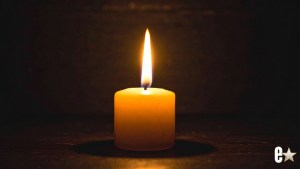 candle with burning flame
