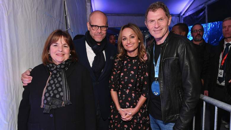 Ina Garten, Alton Brown, Giada De Laurentiis, and Bobby Flay attend the Food Network's rooftop birthday party hosted by Alton Brown, Giada De Laurentiis, Bobby Flay and Ina Garten at Pier 92 on October 13, 2018 in New York City.