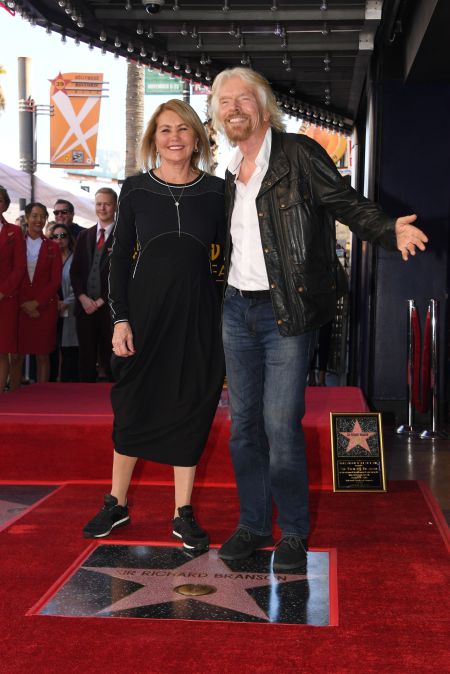 Sir Richard Branson poses with his wife Joan Templeman