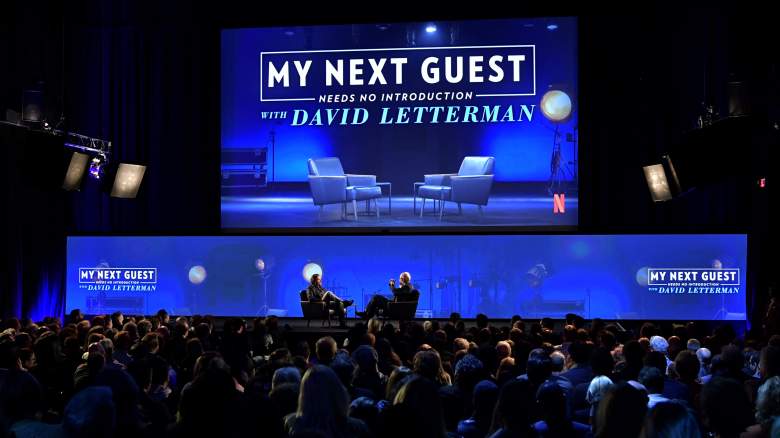 Zach Galifianakis and David Letterman speak onstage at the Netflix FYSEE "My Next Guest Needs No Introduction with David Letterman"