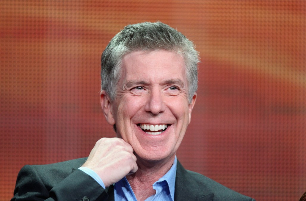 Host Tom Bergeron speaks onstage at the "Dancing with the Stars: All-Stars" panel 