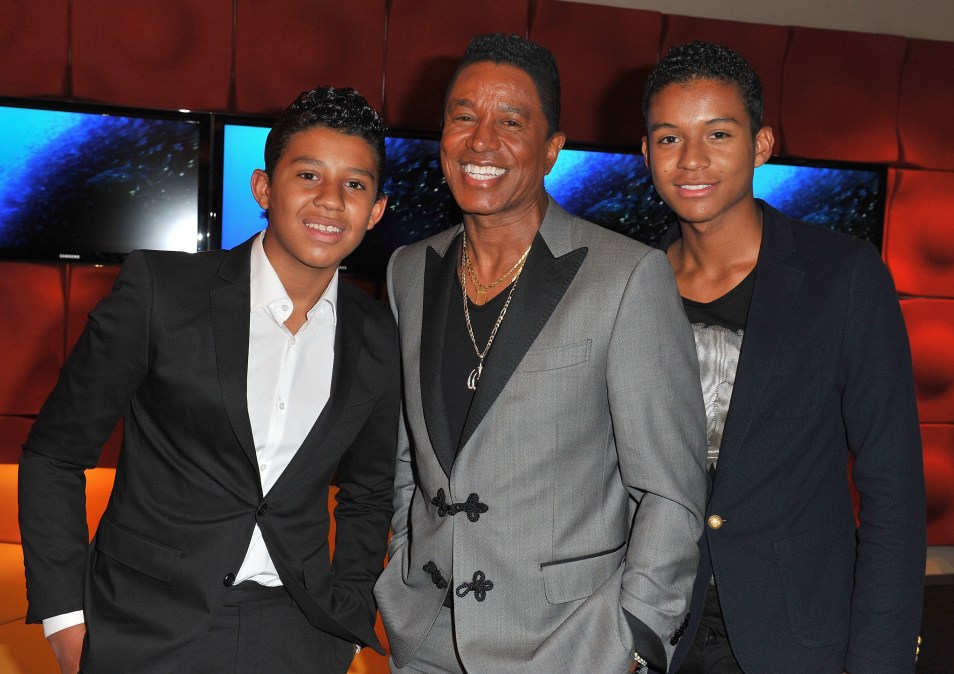 Jermaine Jackson with Jaafar Jackson
