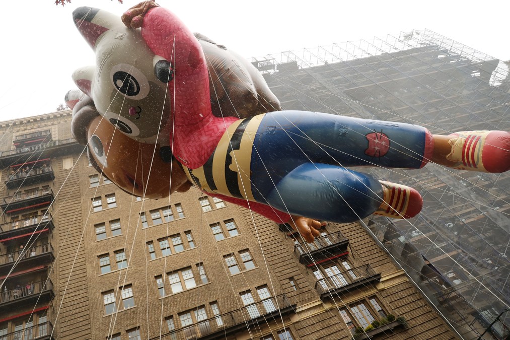 A balloon is seen during 2024 Macy's Thanksgiving Day Parade 