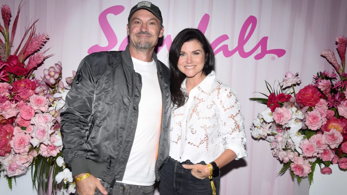 (L-R) Brian Austin Green and Tiffani Thiessen attend Sandals Resorts Hosts Private Event