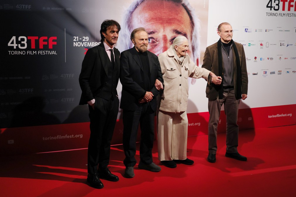 Giulio Base, Franco Nero, Vanessa Redgrave and Carlo Gabriel Nero