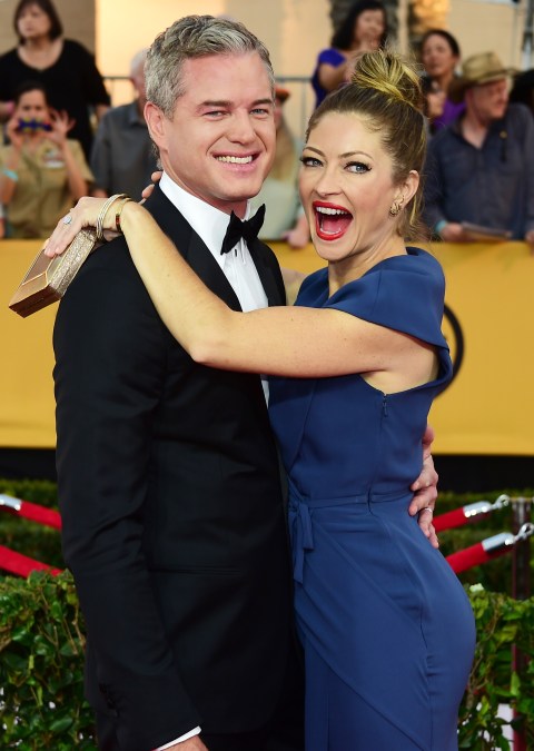 Actress Rebecca Gayheart (R) and actor Eric Dane