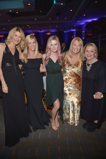 Actress Laura Dern, honoree Reese Witherspoon, Ava Phillippe, actress Diane Ladd, and Betty Reese