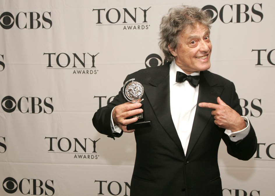 Writer Tom Stoppard, winner "Best Play" for "The Coast of Utopia"