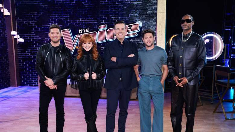 Michael Bublé, Reba McEntire, Carson Daly, Niall Horan, Snoop Dogg