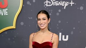 Ashley Iaconetti attends Disney+'s "A Very Jonas Christmas Movie" New York Premiere at New York City Center on November 10, 2025 in New York City