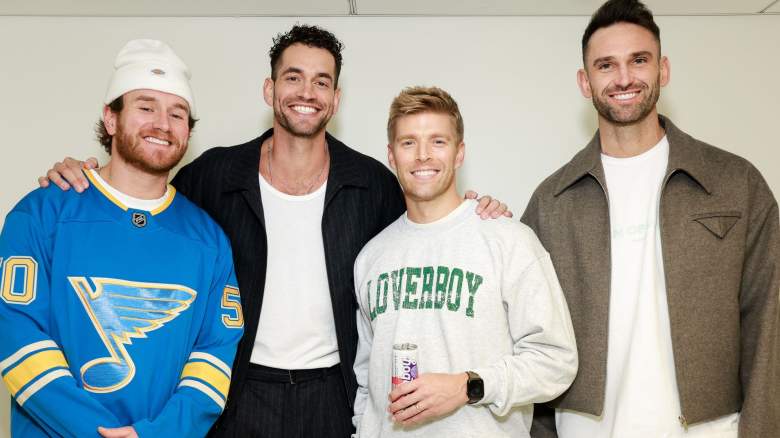 West Wilson, Jesse Solomon, Kyle Cooke and Carl Radke attend The PEOPLE interview with The Boys of Bravo's "Summer House" as they discuss the season nine premiere at the Dotdash Meredith Auditorium on February 12, 2025
