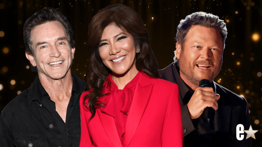 Jeff Probst, Julie Chen Moonves, and Blake Shelton