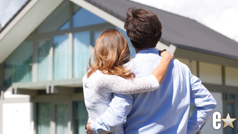 couple looking at a house