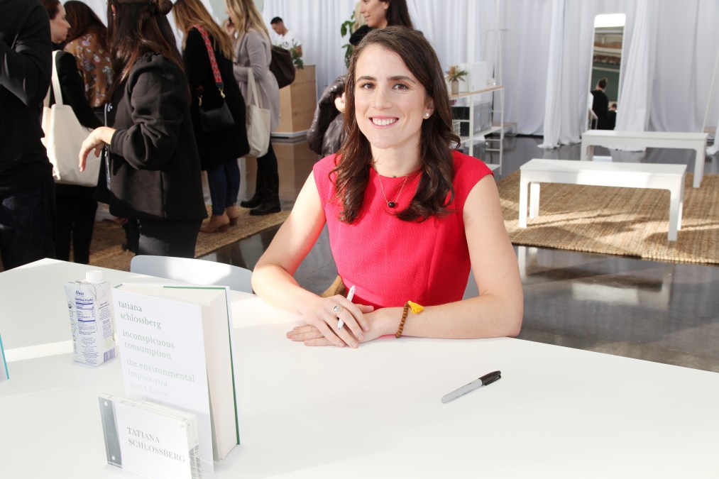 Tatiana Schlossberg smiling at a book signing