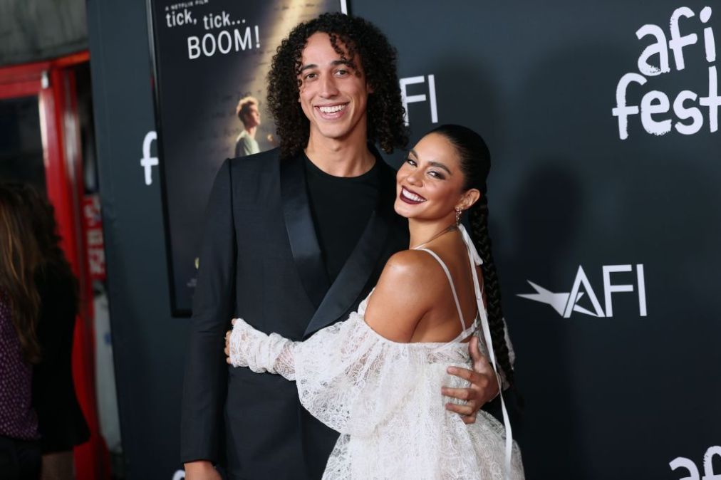 Cole Tucker and Vanessa Hudgens attend the 2021 AFI Fest Opening Night Gala