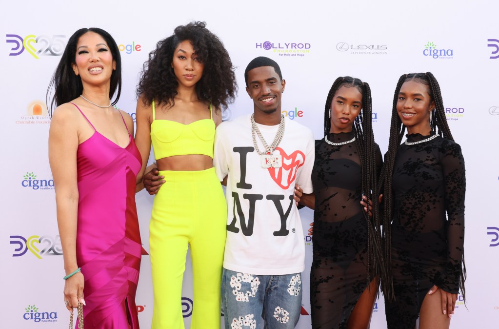 Kimora Lee Simmons, Aoki Lee Simmons, Christian Combs, Jessie James Combs, and D'Lila Star Combs